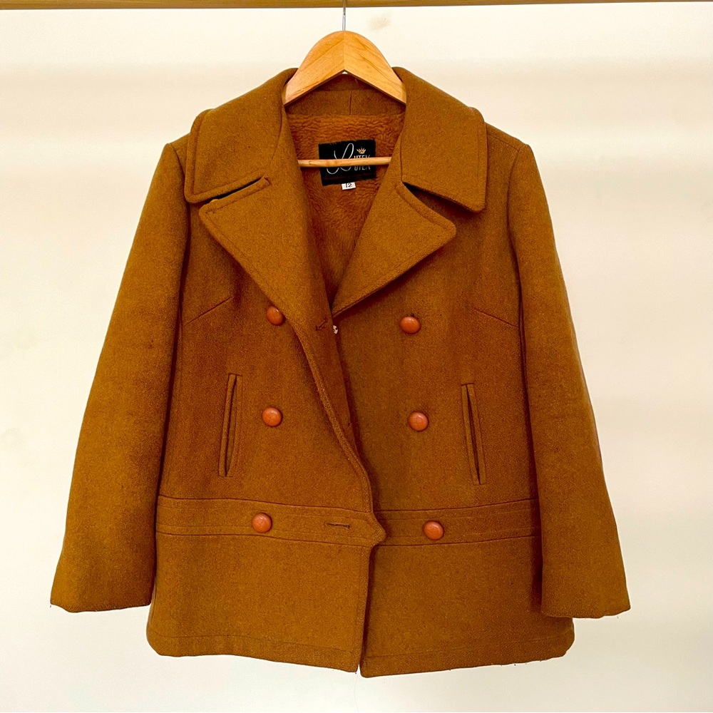 Vintage camel pea coat
